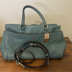 Coach Blue Leather Satchel